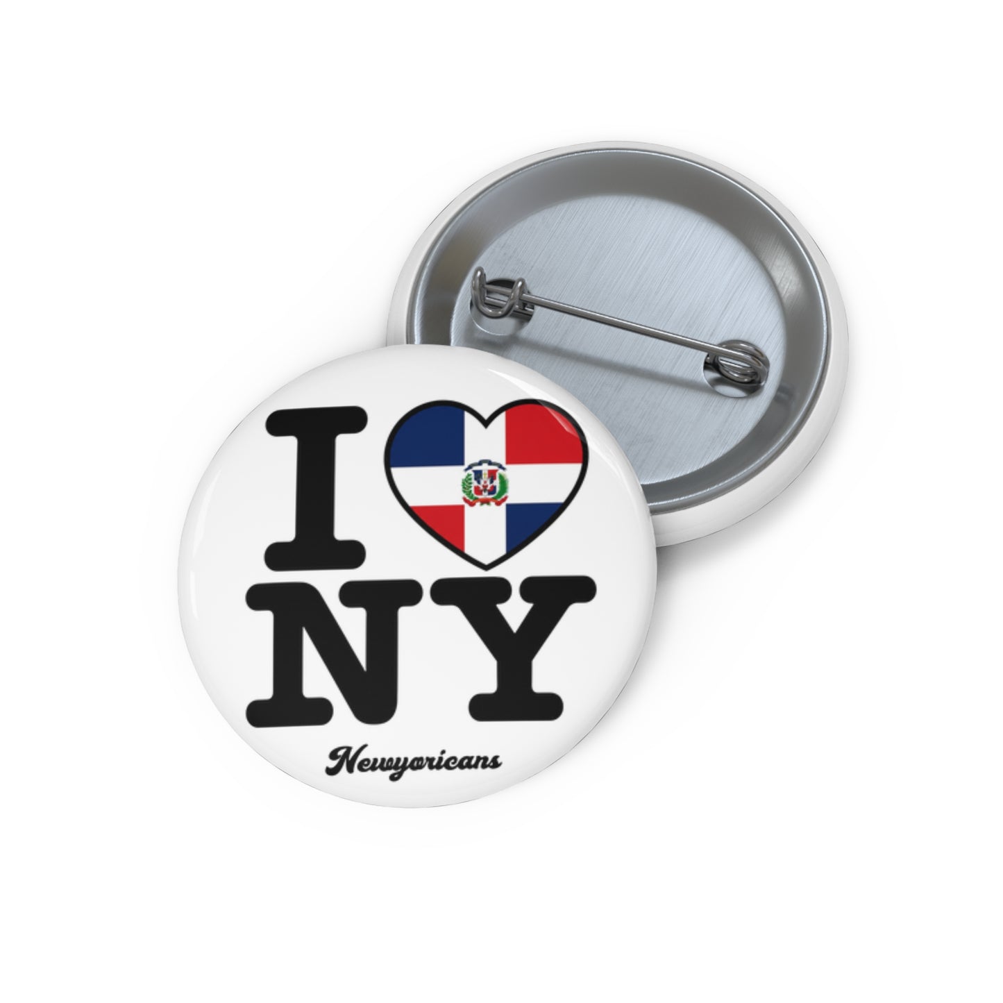 Newyoricans® I Love NY RD Pin Button - White