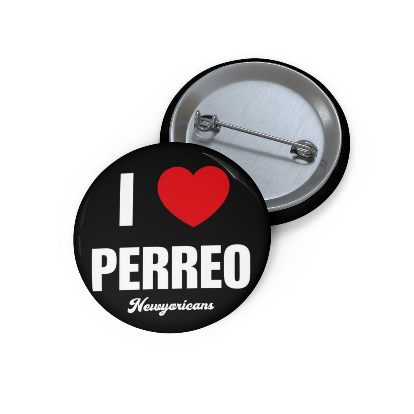 Newyoricans® I Love Perreo Pin Button - Black