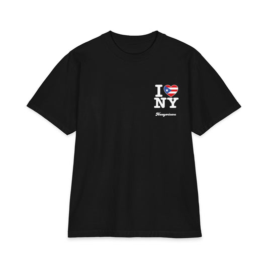 Newyoricans® I Love NY PR Heavyweight Tee- Black